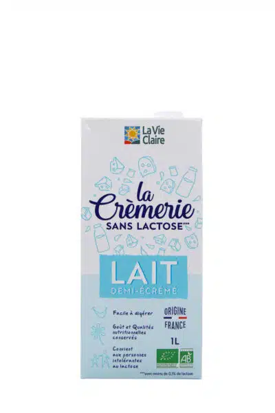 Lait demi-écrémé sans lactose BIO