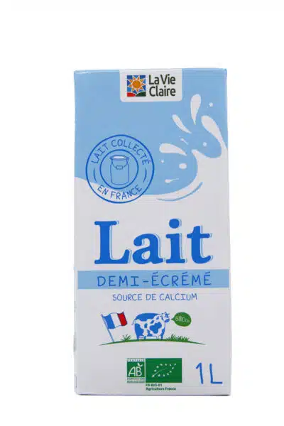 Lait demi-écrémé BIO