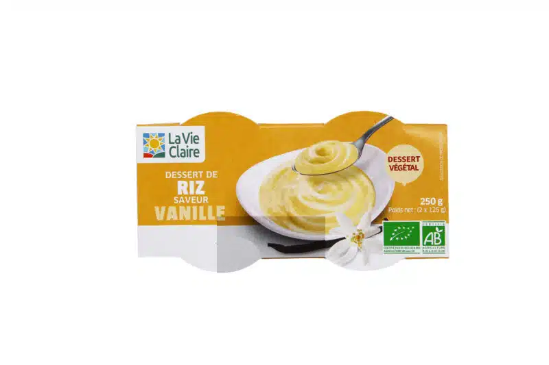 Dessert de riz saveur vanille bio