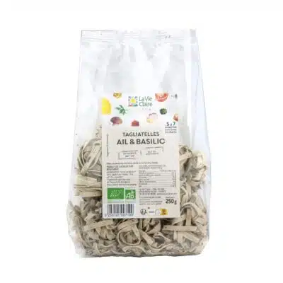 Tagliatelles Ail et Basilic bio