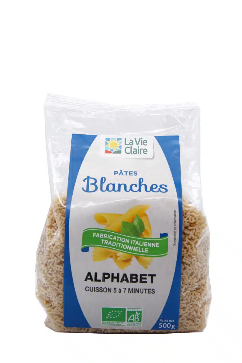 Alphabets blancs bio