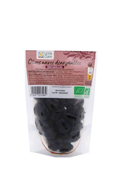 Olives noires dénoyautées bio