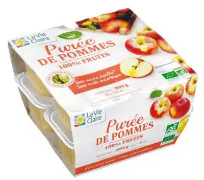 Purée de pommes bio