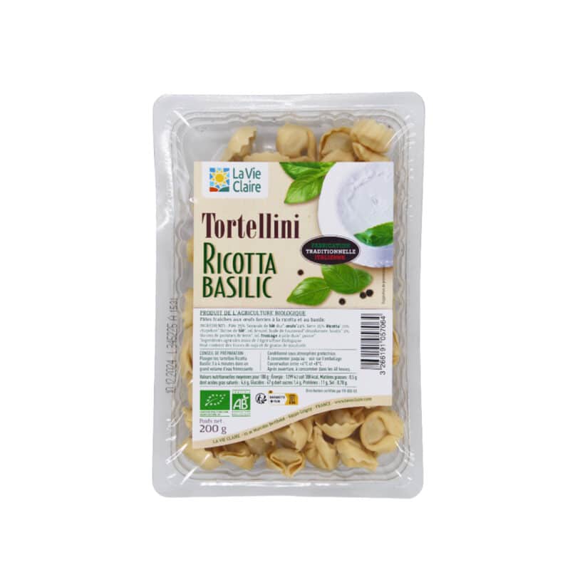 Tortellini ricotta basilic bio