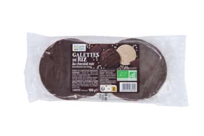 Galettes de riz complet nappées chocolat noir bio