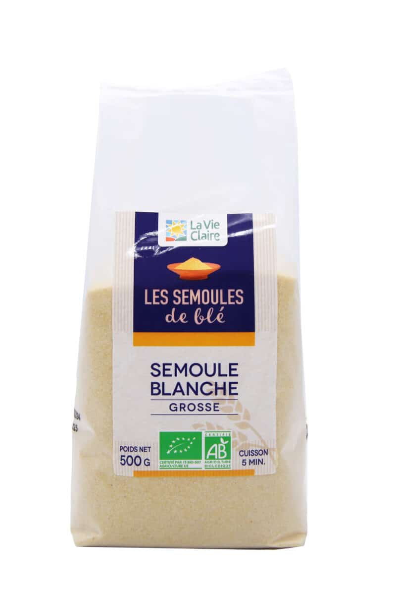 Semoule de blé grosse demi-complète bio