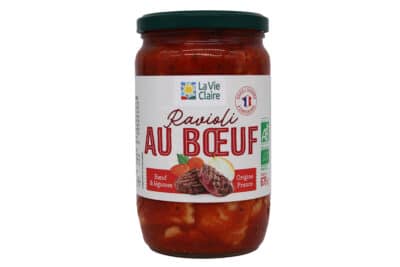 Ravioli au boeuf bio.