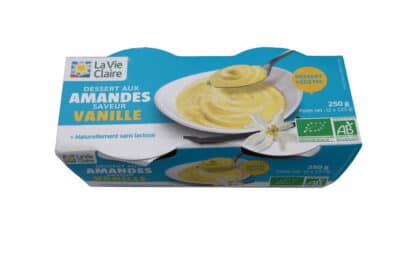 Dessert aux amandes saveur vanille bio