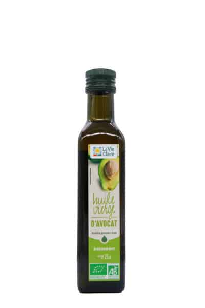 Huile vierge d'avocat bio