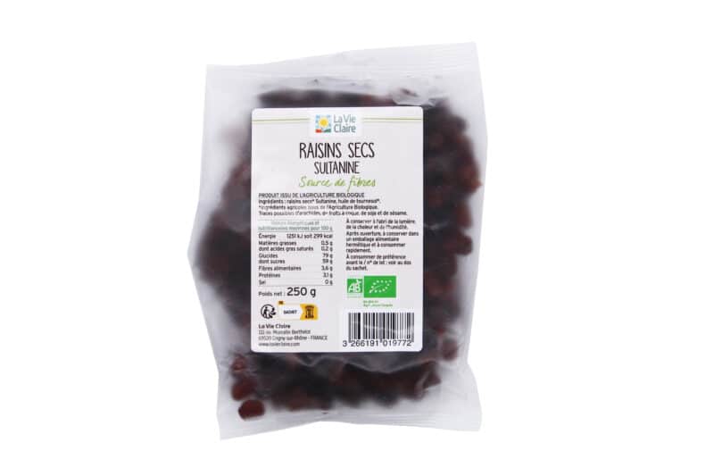 Raisin sec Sultanine biologique