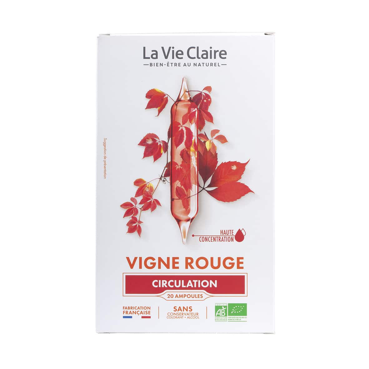 Vigne rouge - 20 ampoules bio