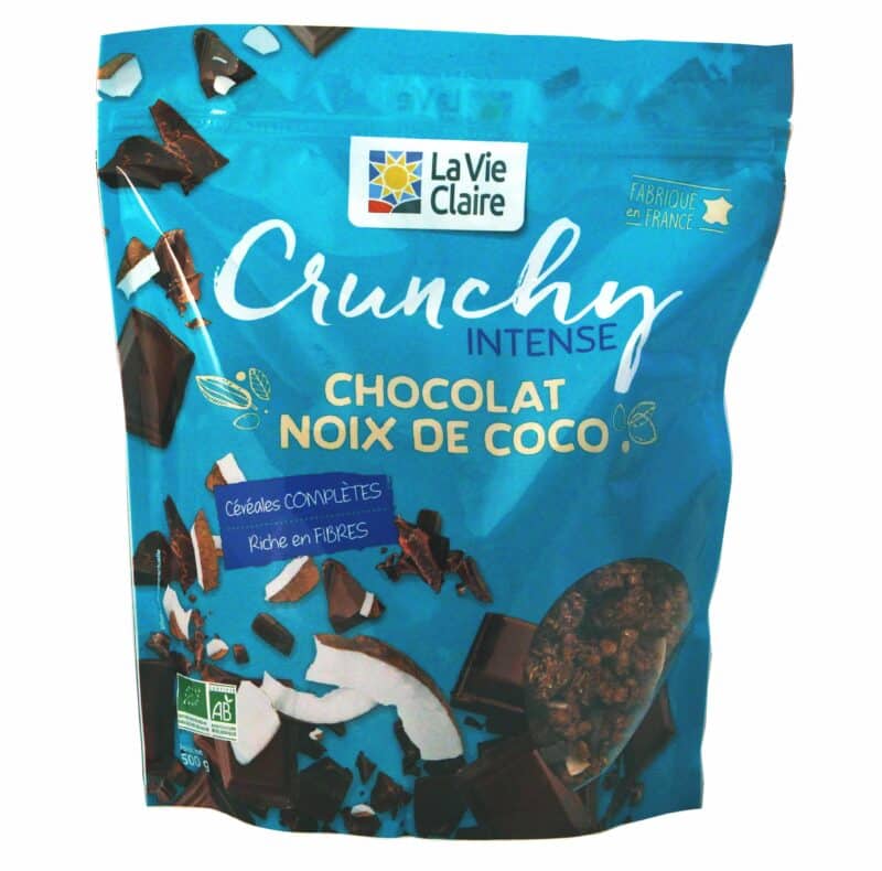 Crunchy au chocolat et noix de coco bio