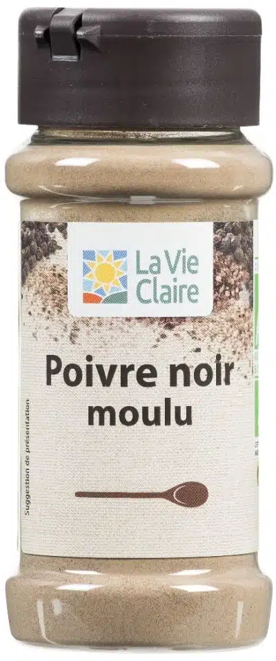 Poivre noir moulu bio