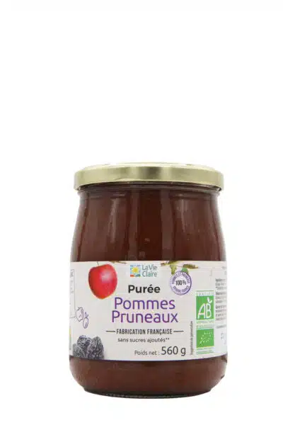 Purée pommes pruneaux bio