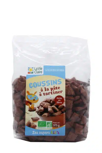 Coussins à la pâte à tartiner bio