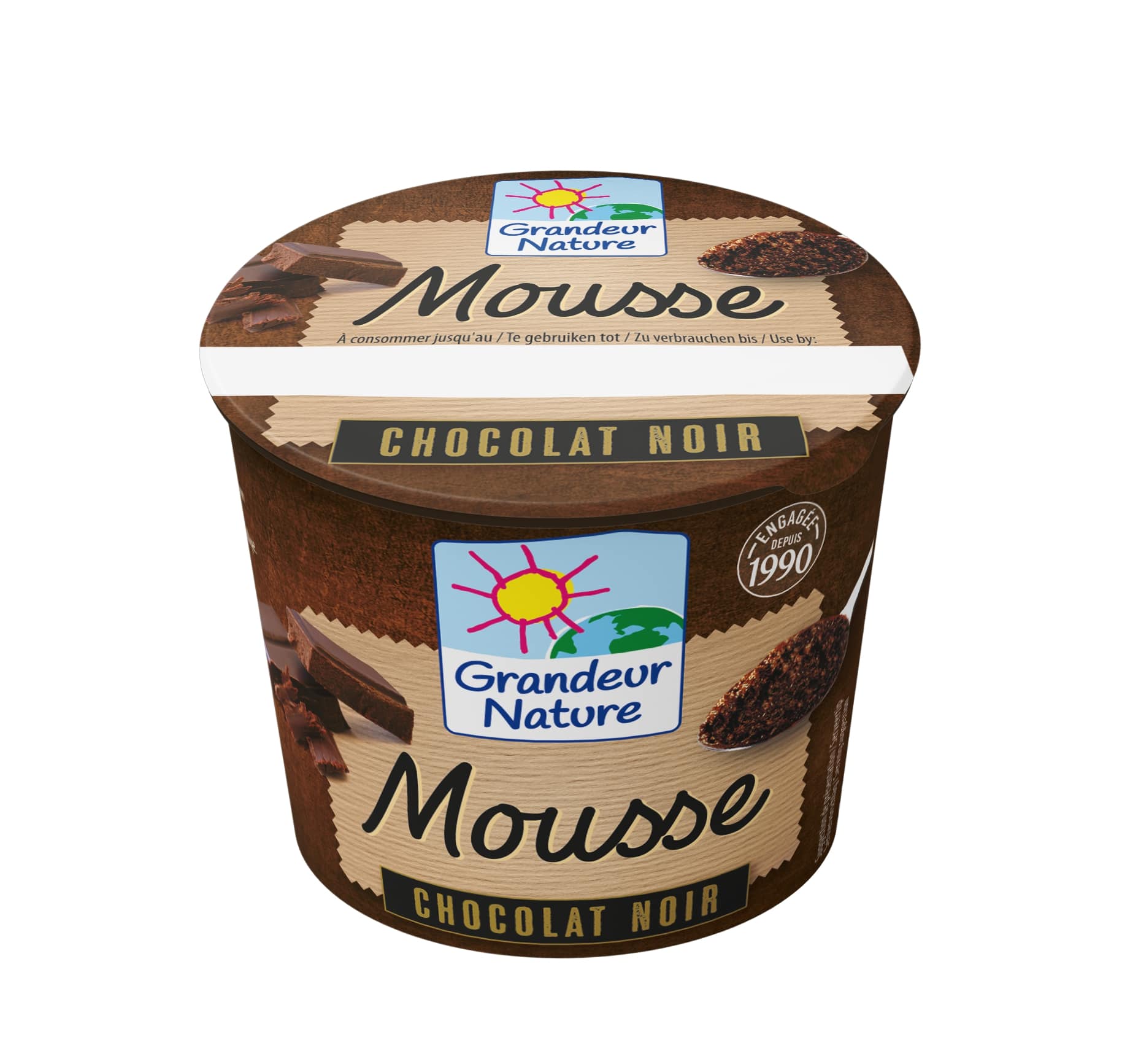 Mousse au chocolat 100g pot carton.