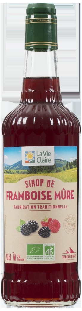 Sirop de framboise et mûre bio