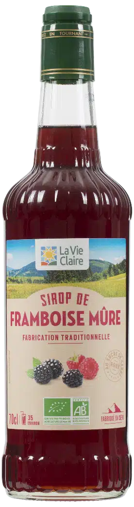 Sirop de framboise et mûre bio