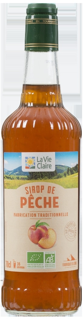 Sirop de pêche bio