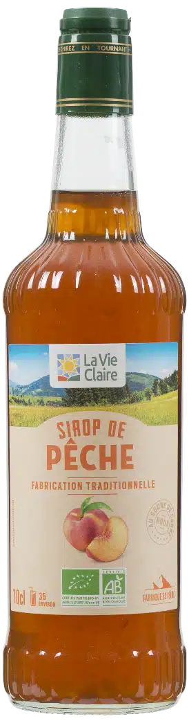 Sirop de pêche bio