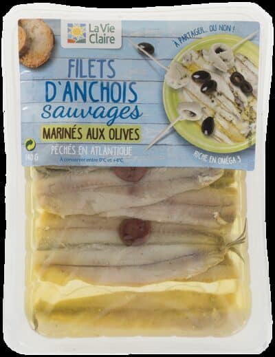 Filets d'anchois sauvages aux olives bio