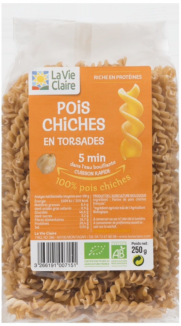 Pois chiches en torsades bio
