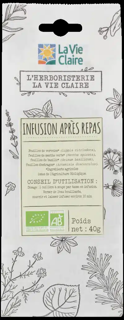 Infusion après repas bio