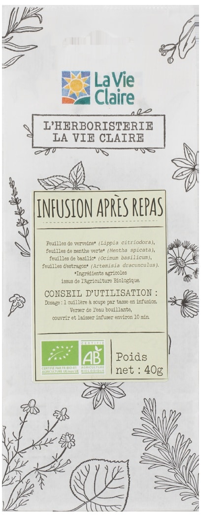 Infusion après repas bio