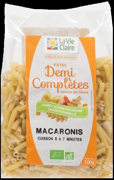 Macaronis demi-complets bio