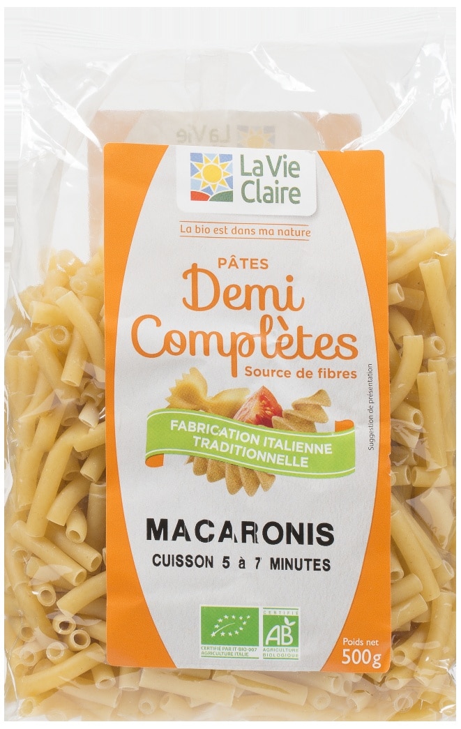 Macaronis demi-complets bio