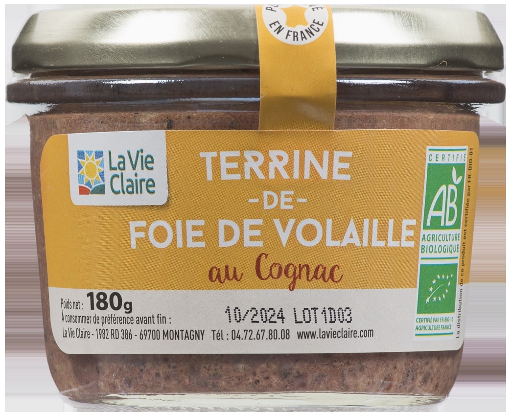 Terrine de foie de volaille au Cognac bio