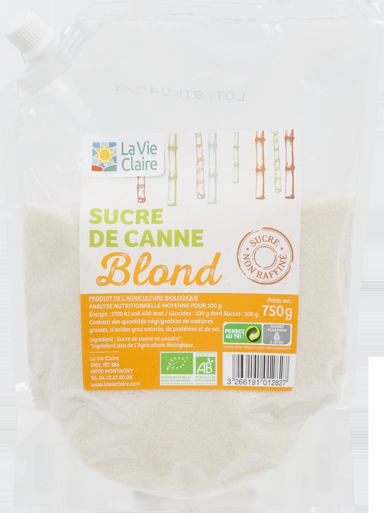 Sucre de canne blond bio