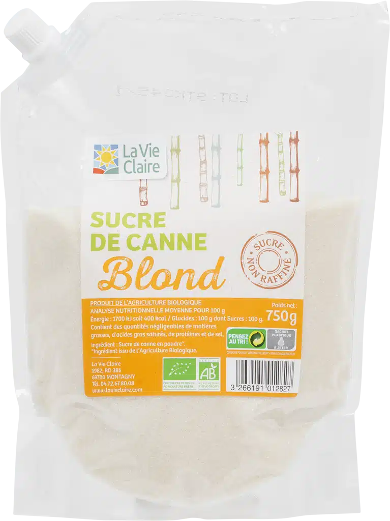 Sucre de canne blond bio