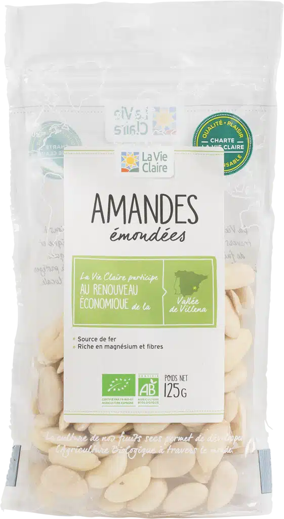 Amandes émondées bio