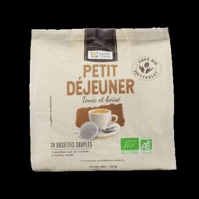 Dosettes café petit déjeuner bio