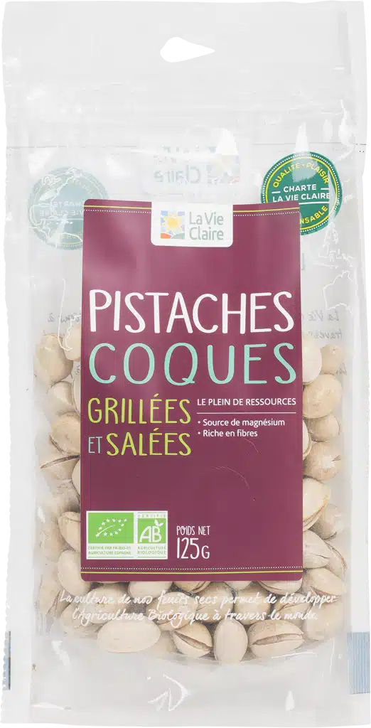 Pistaches grillées salées bio