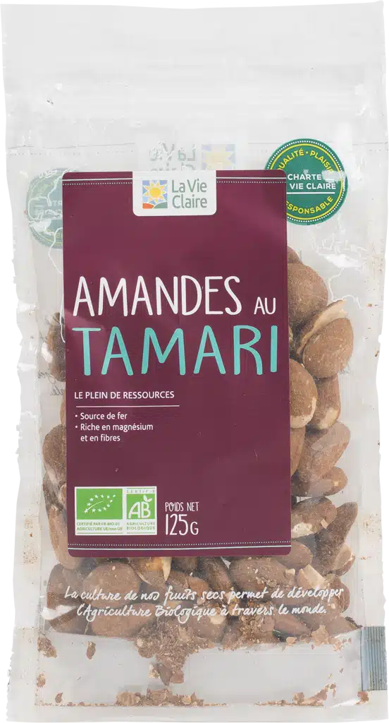 Amandes complètes au tamari bio