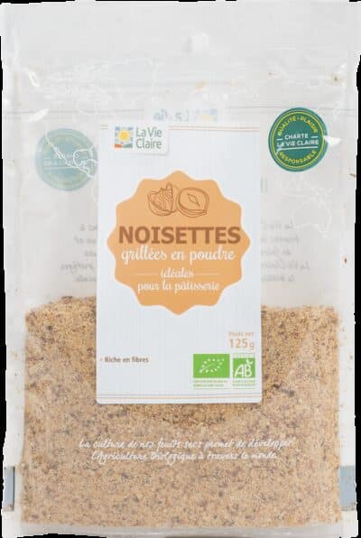 Noisettes grillées en poudre bio