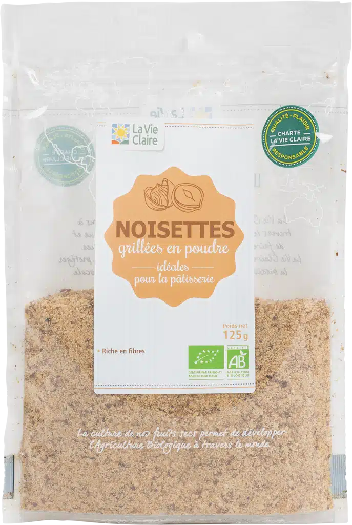 Noisettes grillées en poudre bio