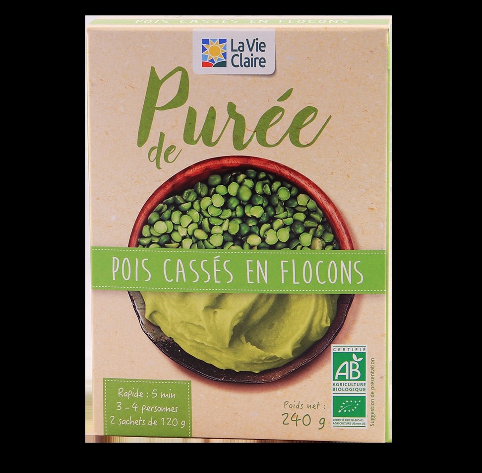 Purée de pois cassé en flocons