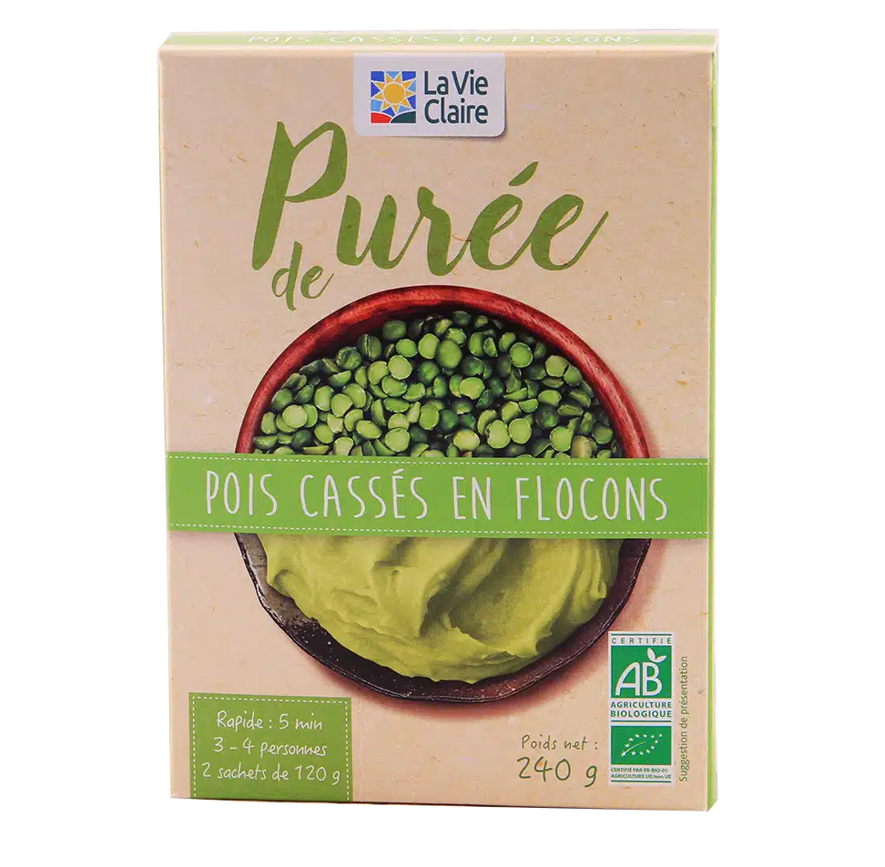 Purée de pois cassé en flocons