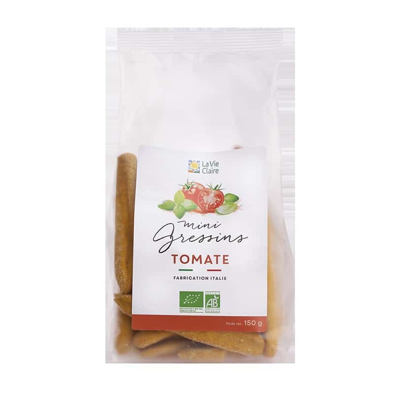 Mini gressins à la tomate bio
