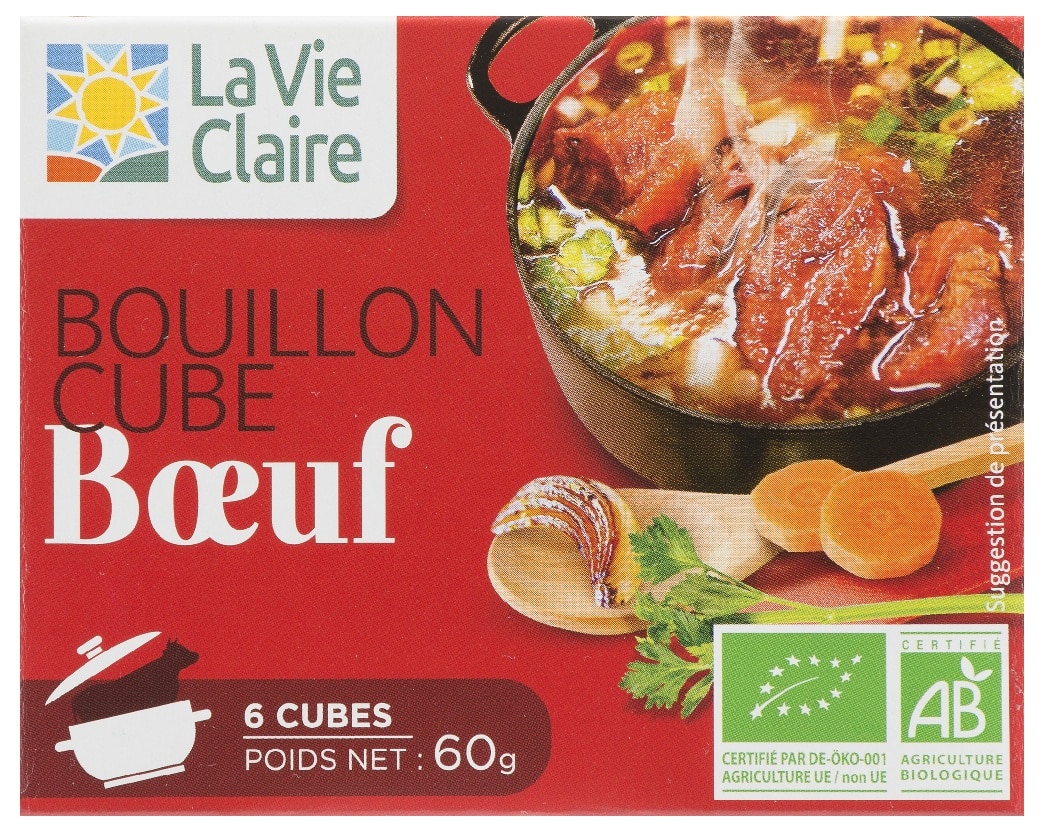 Bouillon cube bœuf bio
