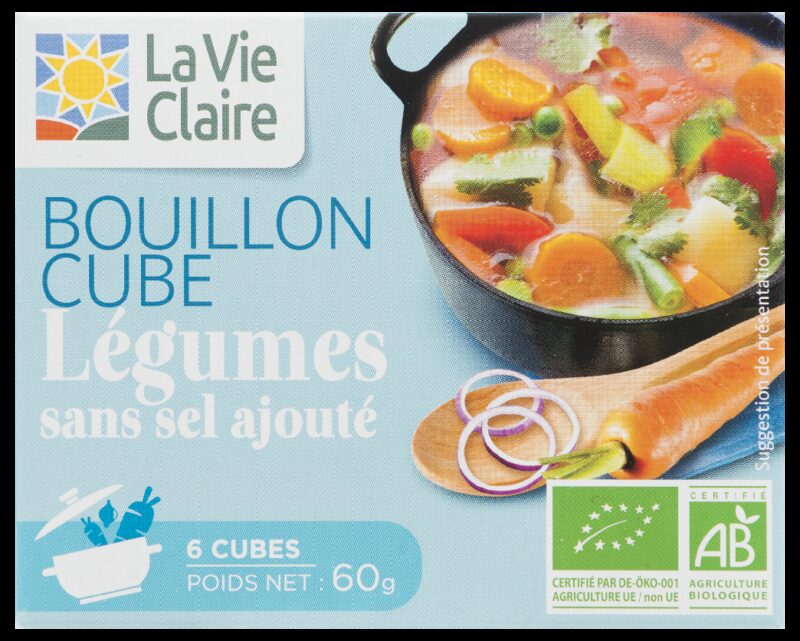 Bouillon cude légumes sans sel ajouté bio