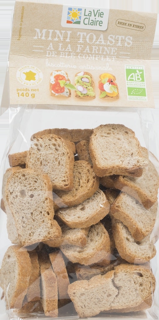 Mini toast à la farine complète bio