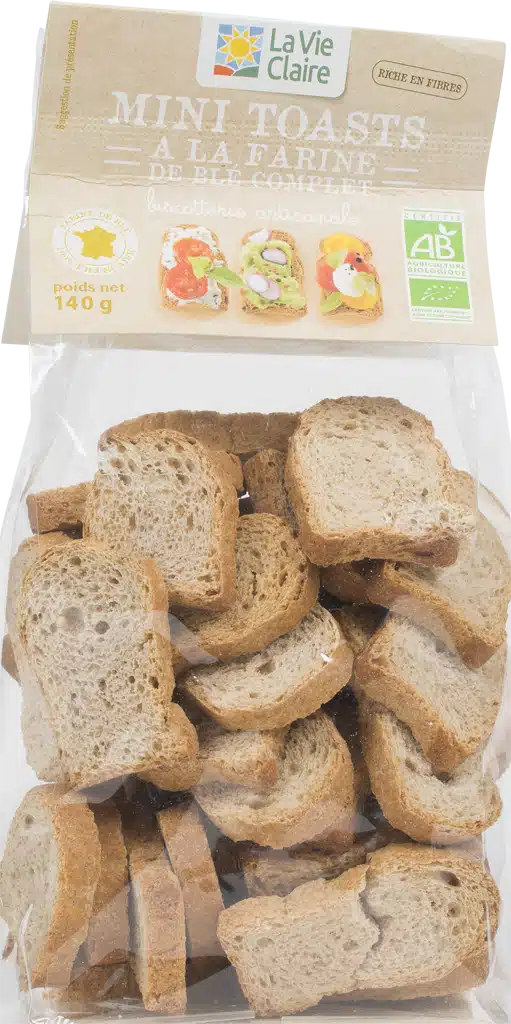 Mini toast à la farine complète bio