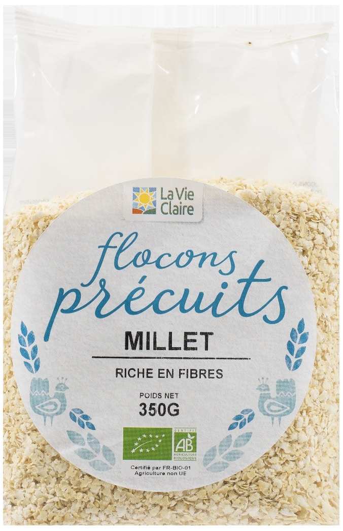 Flocons de millet précuits bio