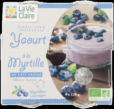 Yaourt brassé myrtille sauvage bio