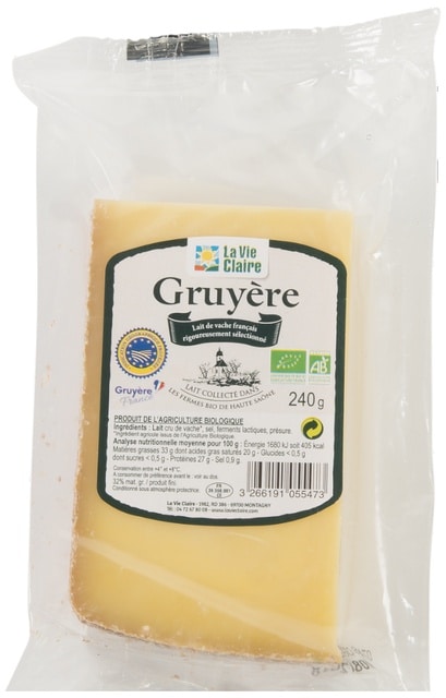 Gruyère au lait cru bio