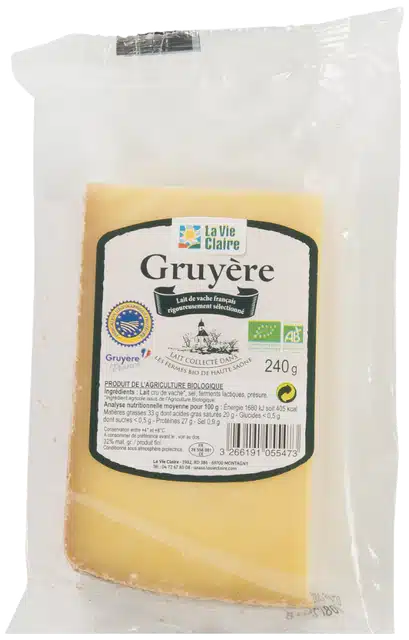 Gruyère au lait cru bio